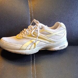 Women's Cream and Gold Athletic Shoes